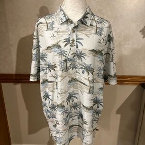 Tommy Bahama Tropical Print Polo Shirt size XL. Excellent condition.